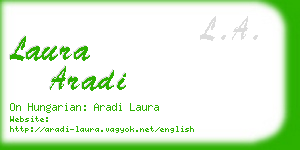 laura aradi business card